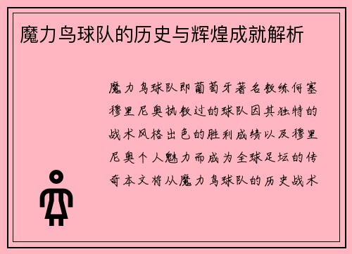 魔力鸟球队的历史与辉煌成就解析